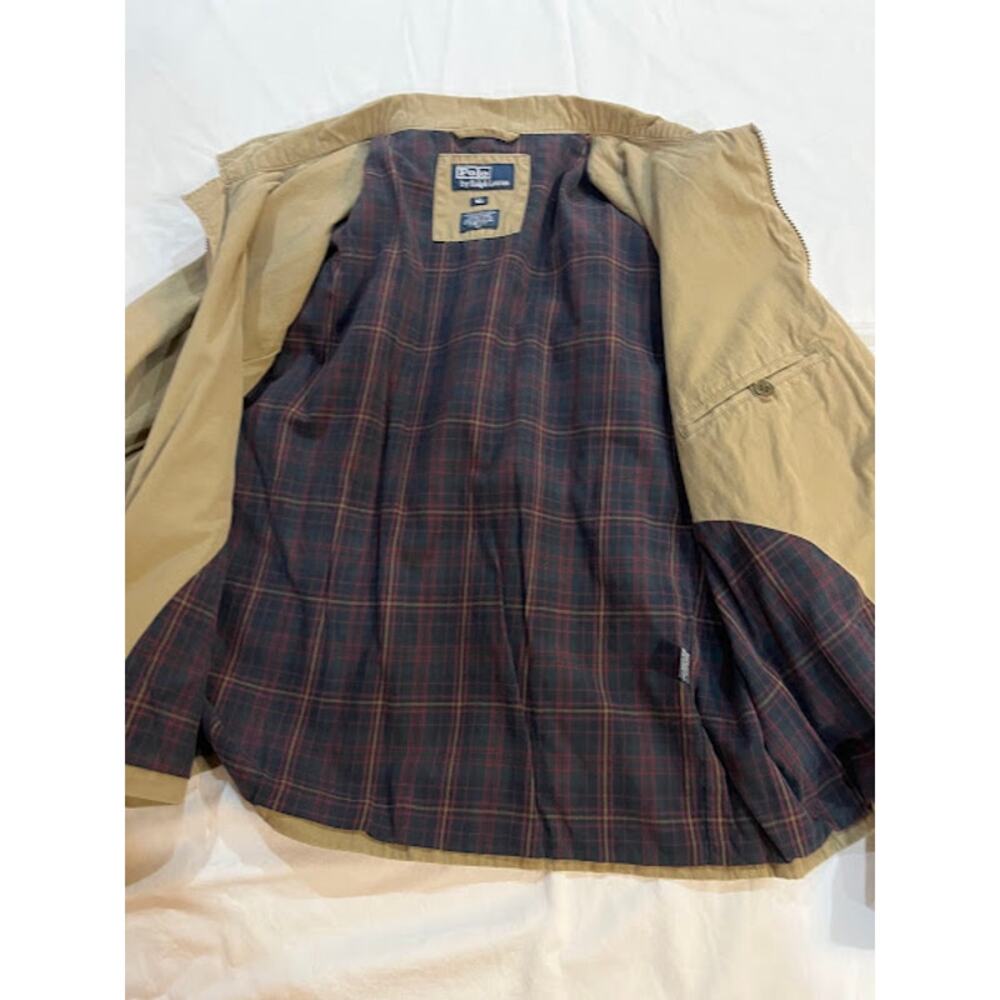 VTG NWT Polo Ralph Lauren Jacket Mens Brown Olive Pony Full Zip 90s Y2K XL - Picture 6 of 8